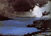 Winslow Homer Storm approaching oil painting